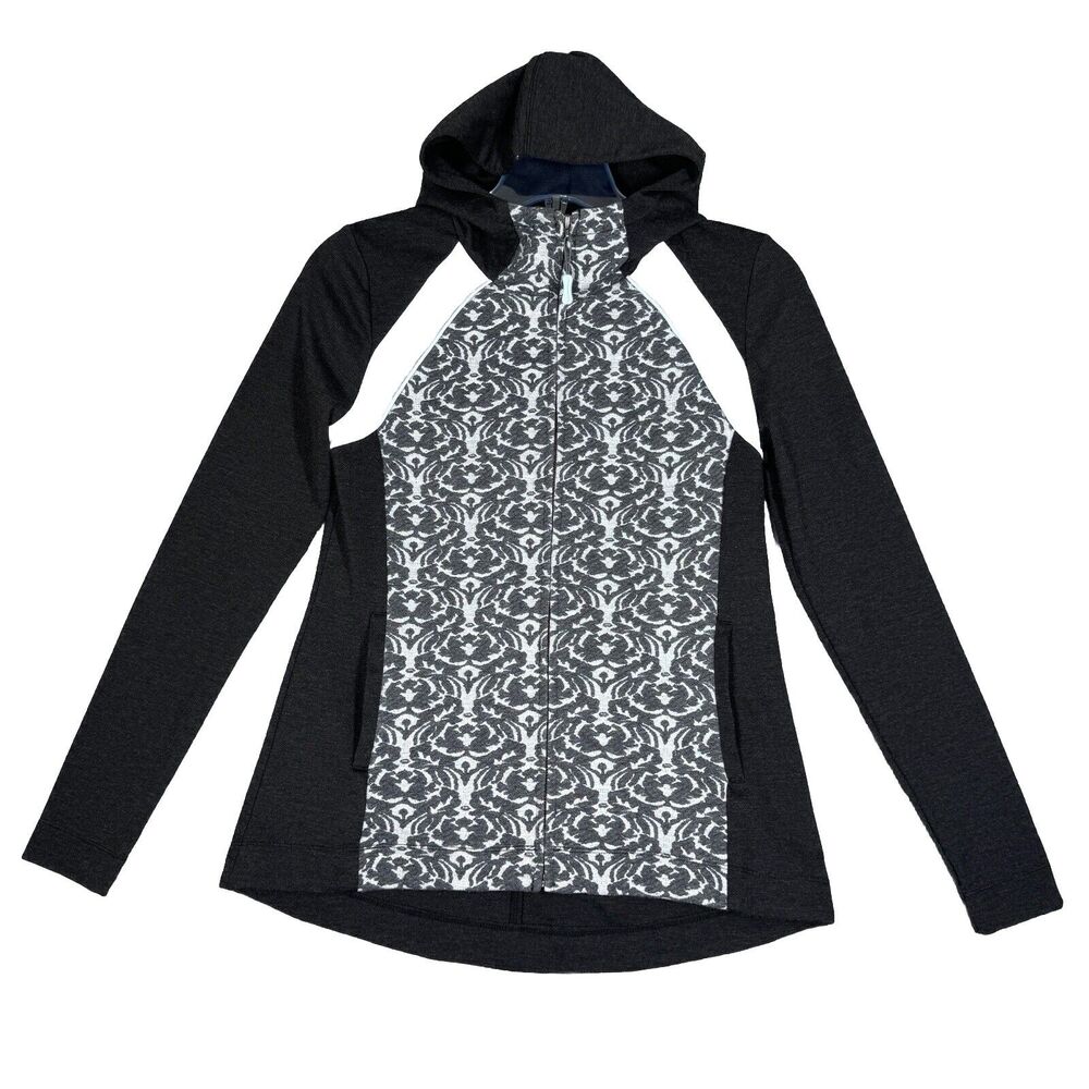 Anthropologie Pure & Good Jacket Womens Small Gray White Jacquard Good Taraโ